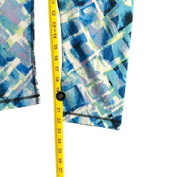 90 Degree By Reflex Blue Multicolor Abstract Print Stretch Leggings Womens XL - Picture 6 of 6